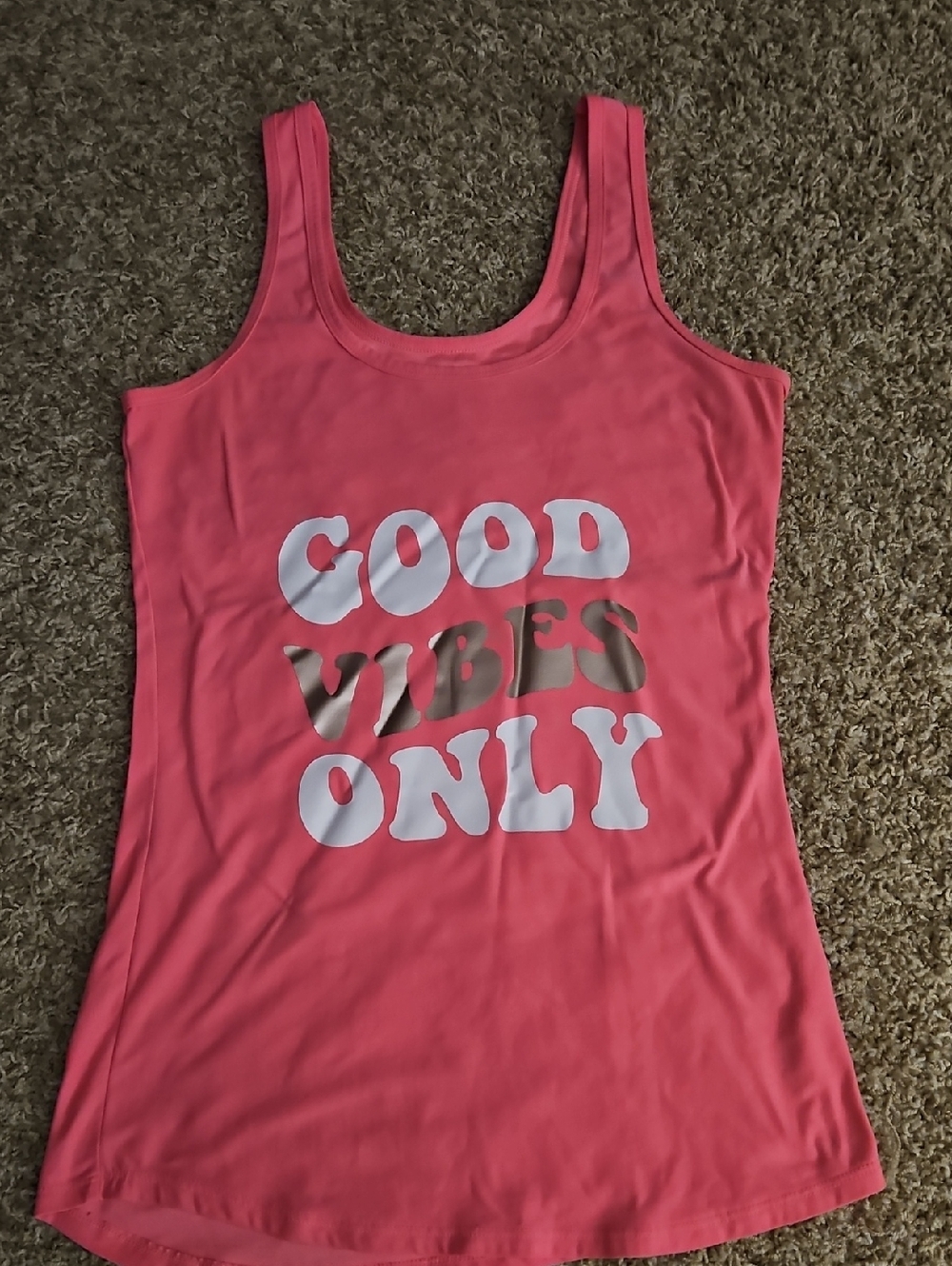 Good Vibes Only Pink Tank Top